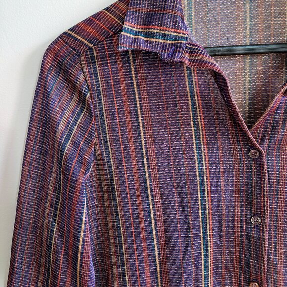 Vintage Metallic Stripes Shirt - Picture 5 of 7